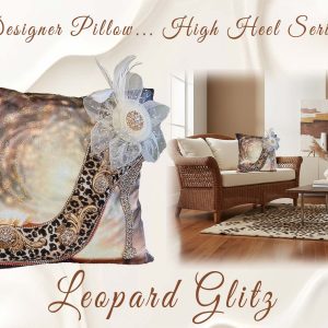 Leopard Glitz Designer Pillow (High-Heel Series)