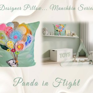 Panda in Flight Designer Pillow (Munchkin Series)
