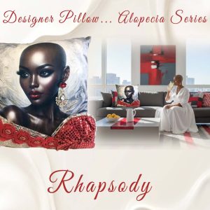 Rhapsody Designer Pillow (Alopecia Series) (SOLD)
